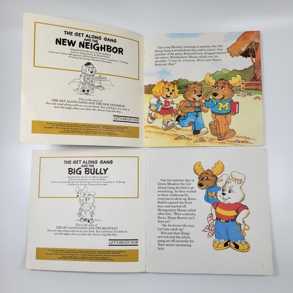 The Get Along Gang New Neighbor Big Bully Read Along Book & Vinyl Record‎ - Picture 6 of 9
